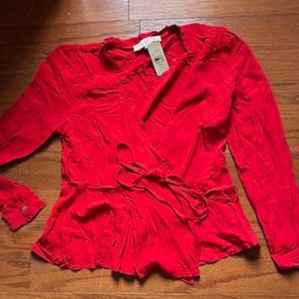 Loft Ruffle Wrap Blouse - Picture 10 of 12